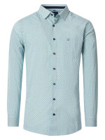 Redmond shirt COMFORT FIT PRINT green with Kent collar in classic cut