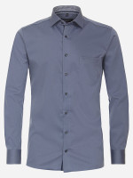 CASAMODA shirt MODERN FIT UNI POPELINE medium blue with Kent collar in modern cut