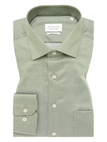 Eterna shirt MODERN FIT STRUCTURE green with Kent collar in modern cut