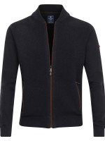 Redmond Cardigan COMFORT FIT STRUCTURE dark blue with Stand-up collar collar in classic cut