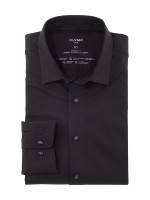 Olymp shirt LUXOR modern fit JERSEY black with New Kent collar in modern cut