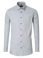 Venti shirt MODERN FIT STRUCTURE light blue with Button Down collar in modern cut