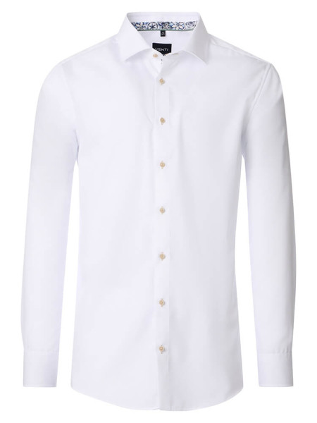 Chemise Venti MODERN FIT STRUCTURE blanc avec col Kent en coupe moderne