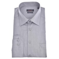 Chemise Jupiter COMFORT FIT CHAMBRAY gris avec col Kent en coupe classique