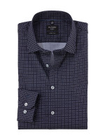 Olymp shirt NO. SIX PRINT dark blue with New York Kent collar in super slim cut