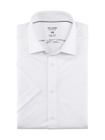 Olymp shirt LEVEL 5 JERSEY white with New York Kent collar in narrow cut