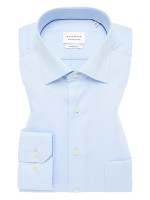 Eterna shirt MODERN FIT STRUCTURE light blue with Kent collar in modern cut