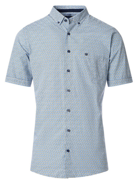 Redmond shirt COMFORT FIT PRINT green with Button Down collar in classic cut