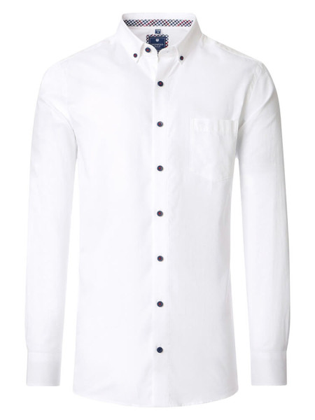 Redmond overhemd COMFORT FIT FIJNE OXFORD wit met Button Down-kraag in klassieke snit