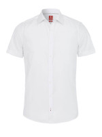 Pure shirt SLIM FIT UNI POPELINE white with Kent collar in narrow cut