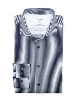 Olymp shirt LUXOR modern fit JERSEY dark blue with Kent collar in modern cut