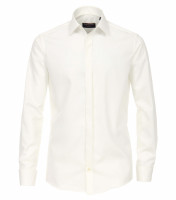 CASAMODA shirt MODERN FIT UNI POPELINE beige with Kent collar in modern cut