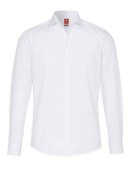 Pure shirt SLIM FIT UNI POPELINE white with cutaway collar in narrow cut