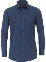 Venti Hemd MODERN FIT JERSEY mittelblau mit Kent Kragen in moderner Schnittform