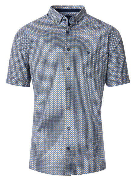 Redmond overhemd COMFORT FIT PRINT geel met Button Down-kraag in klassieke snit