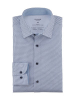 Olymp shirt LEVEL 5 JERSEY white with New York Kent collar in narrow cut