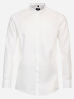 Venti shirt MODERN FIT UNI POPELINE white with Stand-up collar collar in modern cut