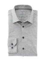 Olymp shirt NO. SIX JERSEY grey with Urbn Kent collar in super slim cut