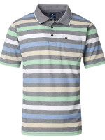 Redmond Poloshirt COMFORT FIT WASH & WEAR groen met Polo-knop-kraag in klassieke snit