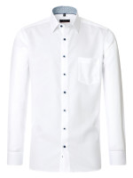 Redmond shirt MODERN FIT TWILL white with Kent collar in modern cut