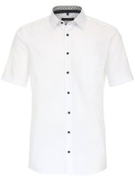 CasaModa shirt COMFORT FIT UNI POPELINE white with Kent collar in classic cut