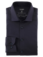 Olymp shirt LEVEL 5 JERSEY dark blue with New York Kent collar in narrow cut