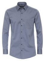 Chemise Redmond MODERN FIT TWILL bleu foncé avec col Kent en coupe moderne