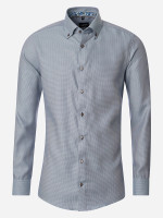 Venti shirt MODERN FIT STRUCTURE brown with Button Down collar in modern cut