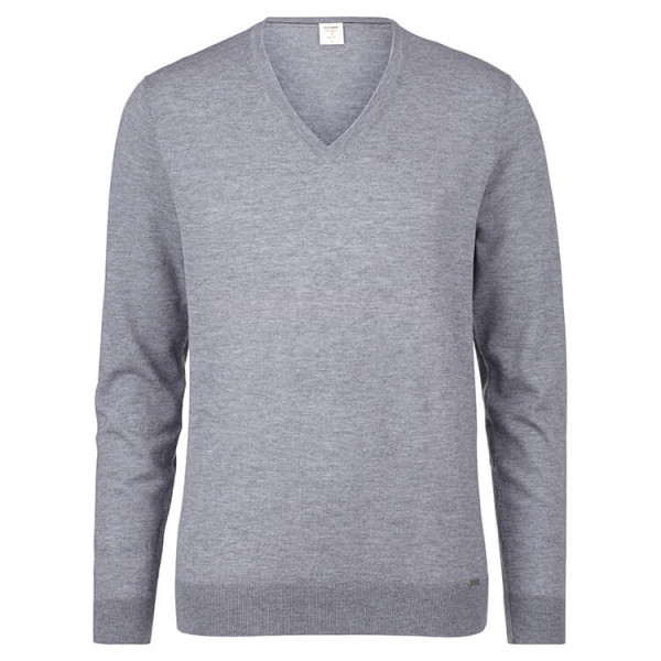 OLYMP jumper grey in narrow cut