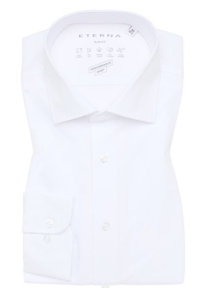 Eterna shirt SLIM FIT PERFORMANCE white with Kent collar in narrow cut