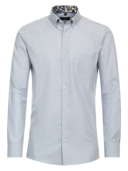 Redmond Hemd MODERN FIT TWILL hellblau mit Button Down Kragen in moderner Schnittform