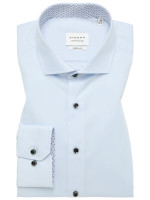 Eterna shirt MODERN FIT UNI POPELINE light blue with Shark collar in modern cut