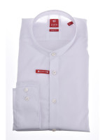 Pure shirt SLIM FIT UNI STRETCH white with Stand-up collar collar in narrow cut