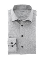 Olymp shirt LEVEL 5 JERSEY grey with New York Kent collar in narrow cut