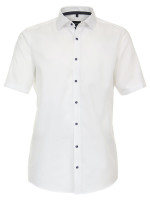 Chemise Venti MODERN FIT STRUCTURE blanc avec col Kent en coupe moderne