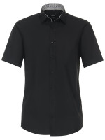 Venti Hemd MODERN FIT UNI POPELINE schwarz mit Kent Kragen in moderner Schnittform