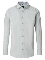 Venti shirt MODERN FIT STRUCTURE green with Kent collar in modern cut