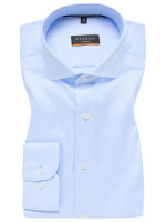 Eterna shirt SLIM FIT UNI STRETCH light blue with Shark collar in narrow cut