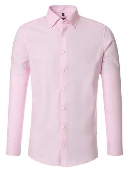 Chemise Venti MODERN FIT BEAUX OXFORD rose avec col Button Down en coupe moderne