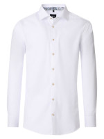 Venti shirt MODERN FIT STRUCTURE white with Kent collar in modern cut