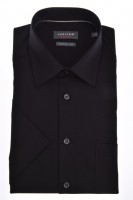 Chemise Jupiter COMFORT FIT UNI POPELINE noir avec col Kent en coupe classique