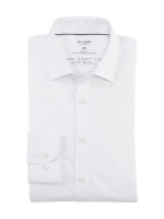 Olymp shirt LEVEL 5 JERSEY white with New York Kent collar in narrow cut