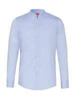 Pure shirt SLIM FIT UNI STRETCH light blue with Stand-up collar collar in narrow cut