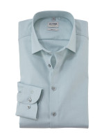 Olymp shirt LEVEL 5 FAUX UNI green with New York Kent collar in narrow cut