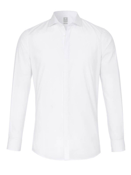 Chemise Pure EXTRA SLIM UNI STRETCH blanc avec col cutaway en coupe super étroite