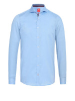 Pure shirt SLIM FIT UNI POPELINE light blue with cutaway collar in narrow cut