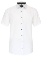 Venti shirt MODERN FIT UNI POPELINE white with Kent collar in modern cut