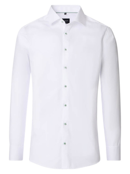 Venti shirt MODERN FIT UNI POPELINE white with Kent collar in modern cut