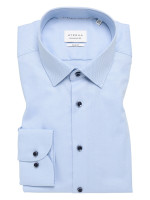 Eterna shirt SLIM FIT UNI STRETCH light blue with Kent collar in narrow cut