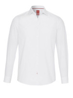 Pure overhemd SLIM FIT UNI STRETCH wit met Kent-kraag in smalle snit